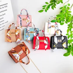 Women Mini Small Square Pack Shoulder Bag Fashion Silk Scarf Designer Messenger Crossbody Bag Clutch Wallet Handbags Bolsos