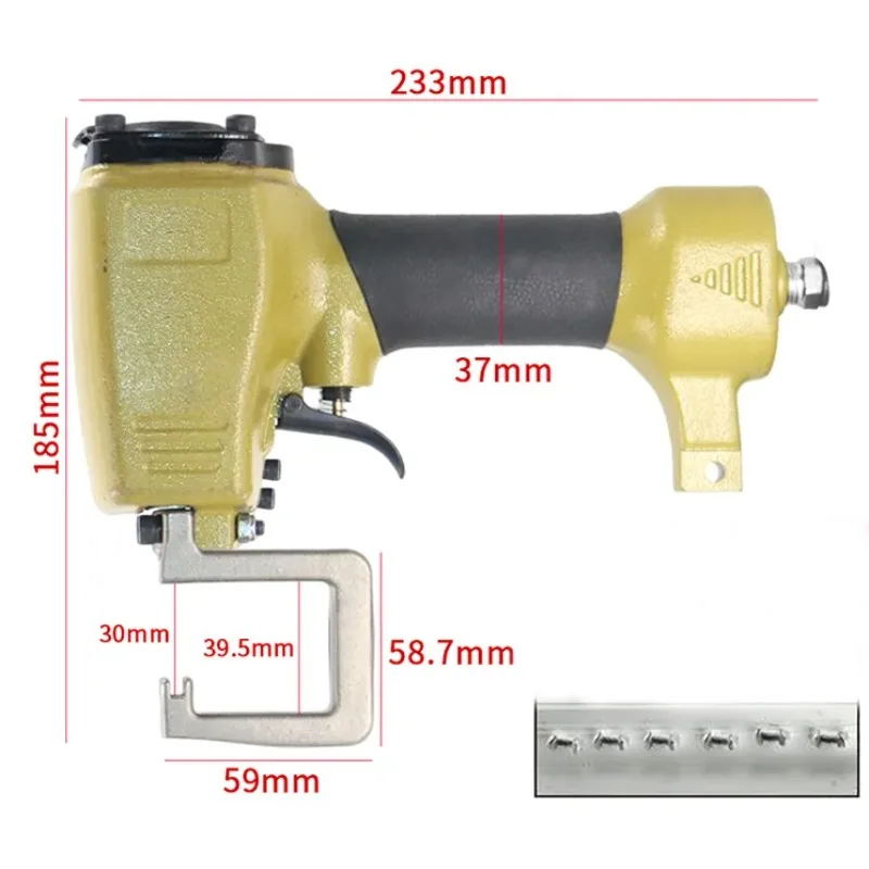 Dual-Purpose Pneumatic Keel Punch Gun, Air Riveting & Punching Tool for Drywall, Ceiling and Air Outlet Installation