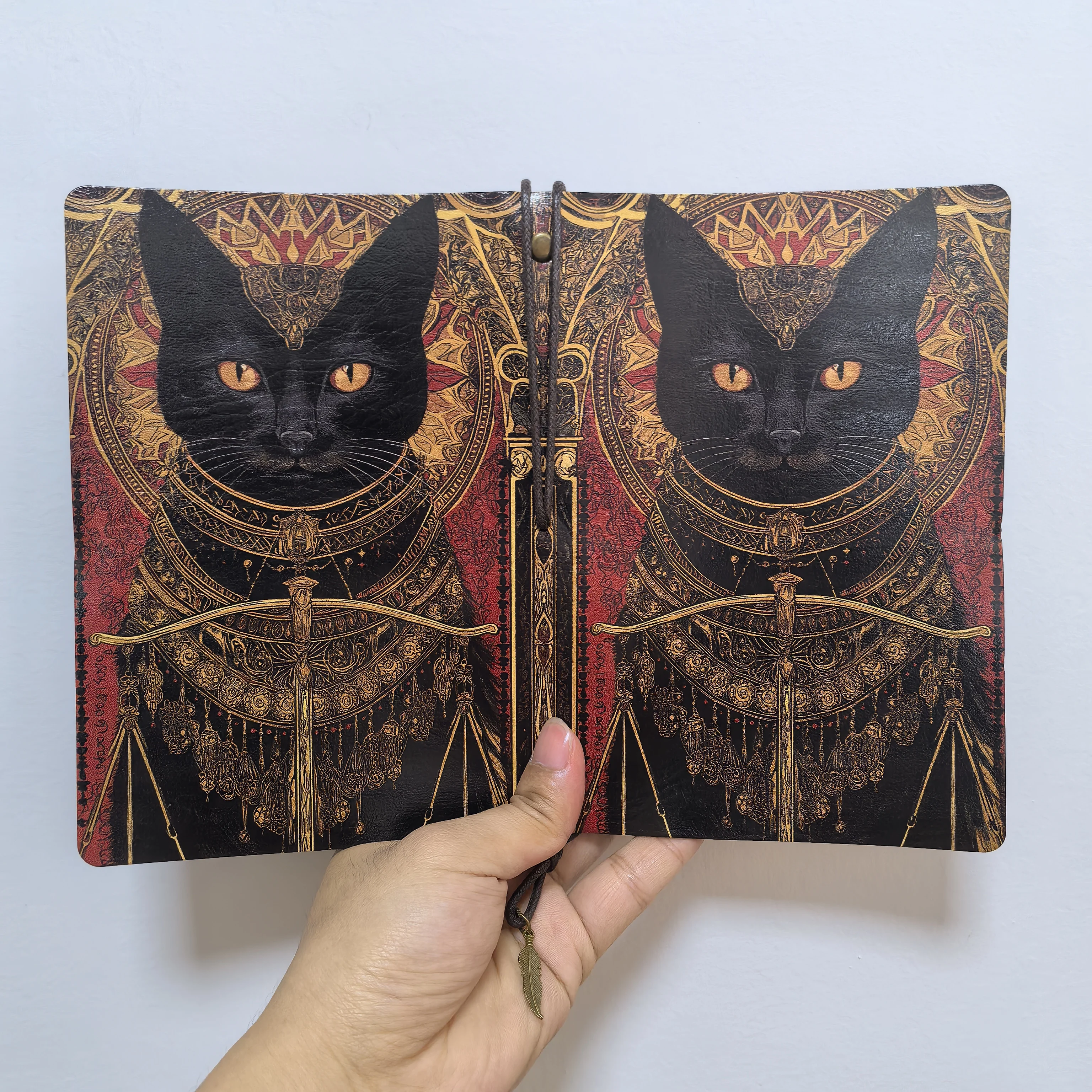 Bestseller Vintage Schwarze Katze PU A6 Notizbuch, Retro-Kunstjournal, Reisetagebuch, Perfektes Geschenk für Katzenliebhaber & Schreibwaren-Enthusiasten – Detail 2