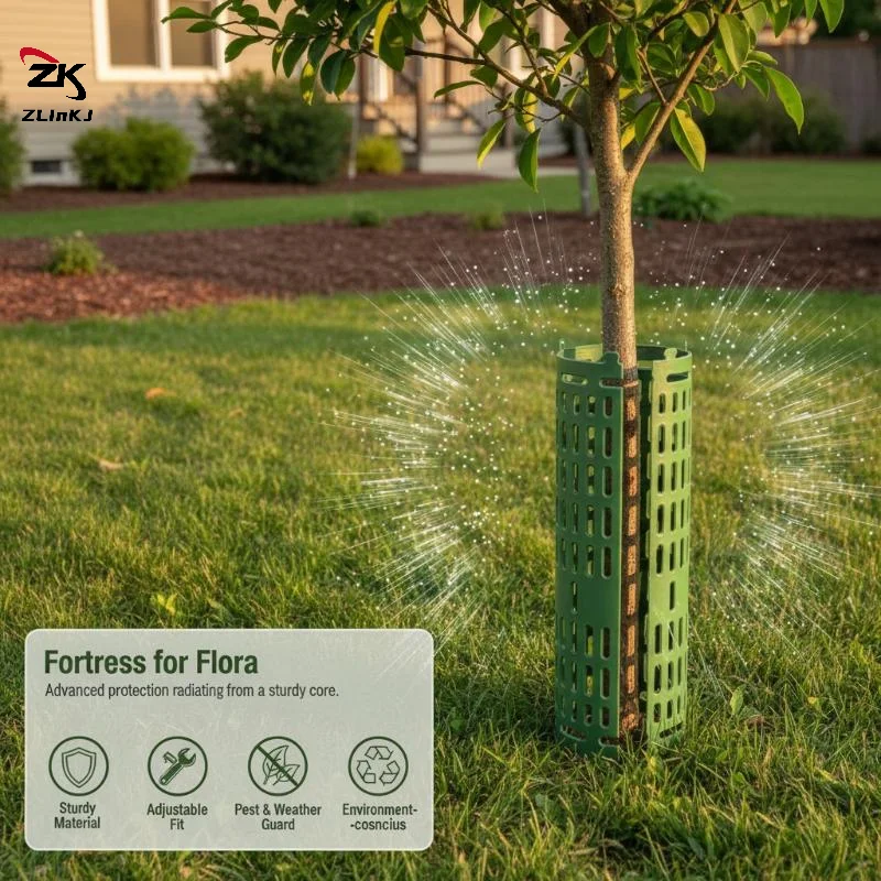 -Tree Trunk Protector Resizable For Various Size Trees Or Plants Preventing Tree Bark Damage From Pruners Mowers And Rodents