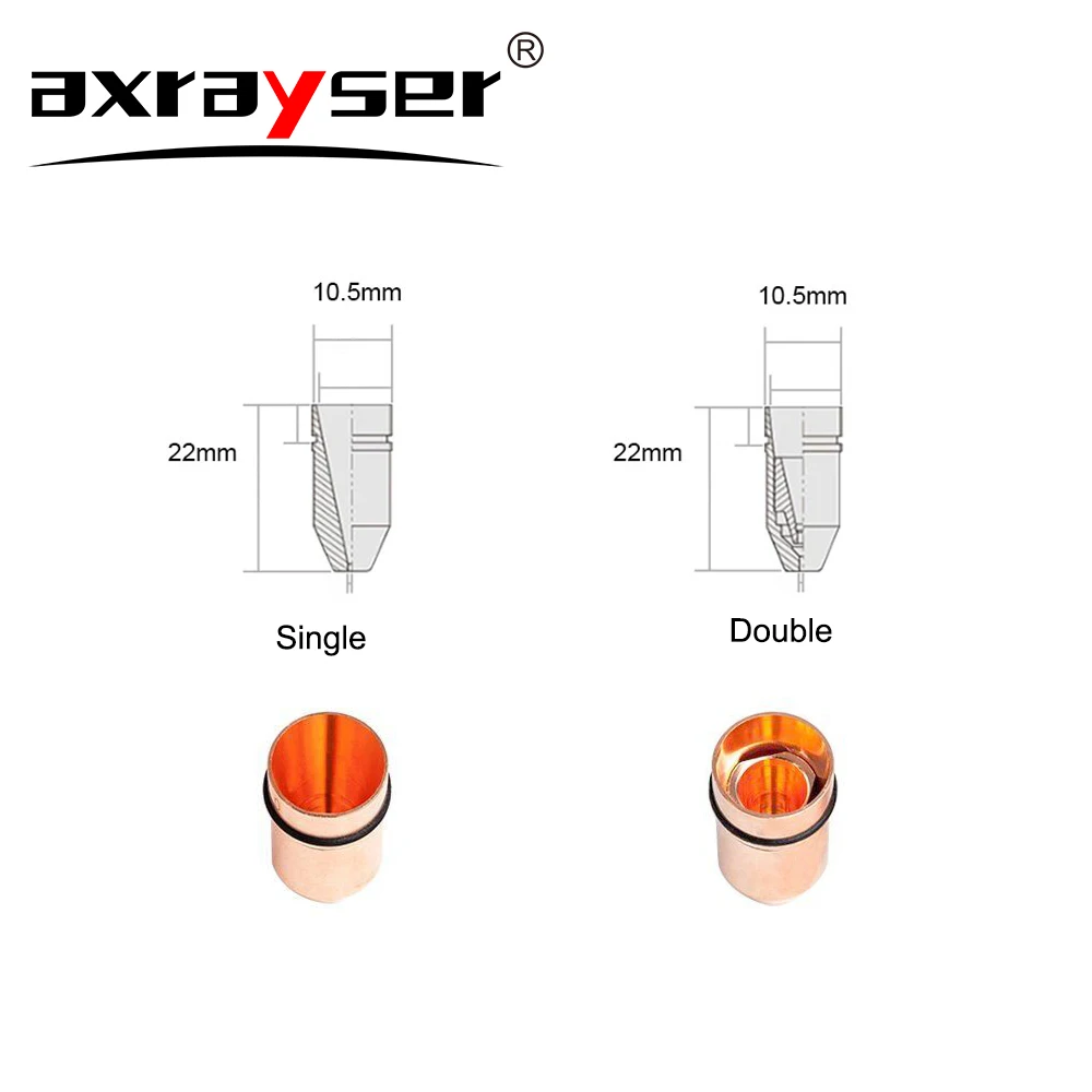 Axrayser Bullet Laser Nozzle For CINCINNATI Lasermech Fiber Laser Cutting Machine Single Double Layer 1.2 1.5 Pure Copper Parts