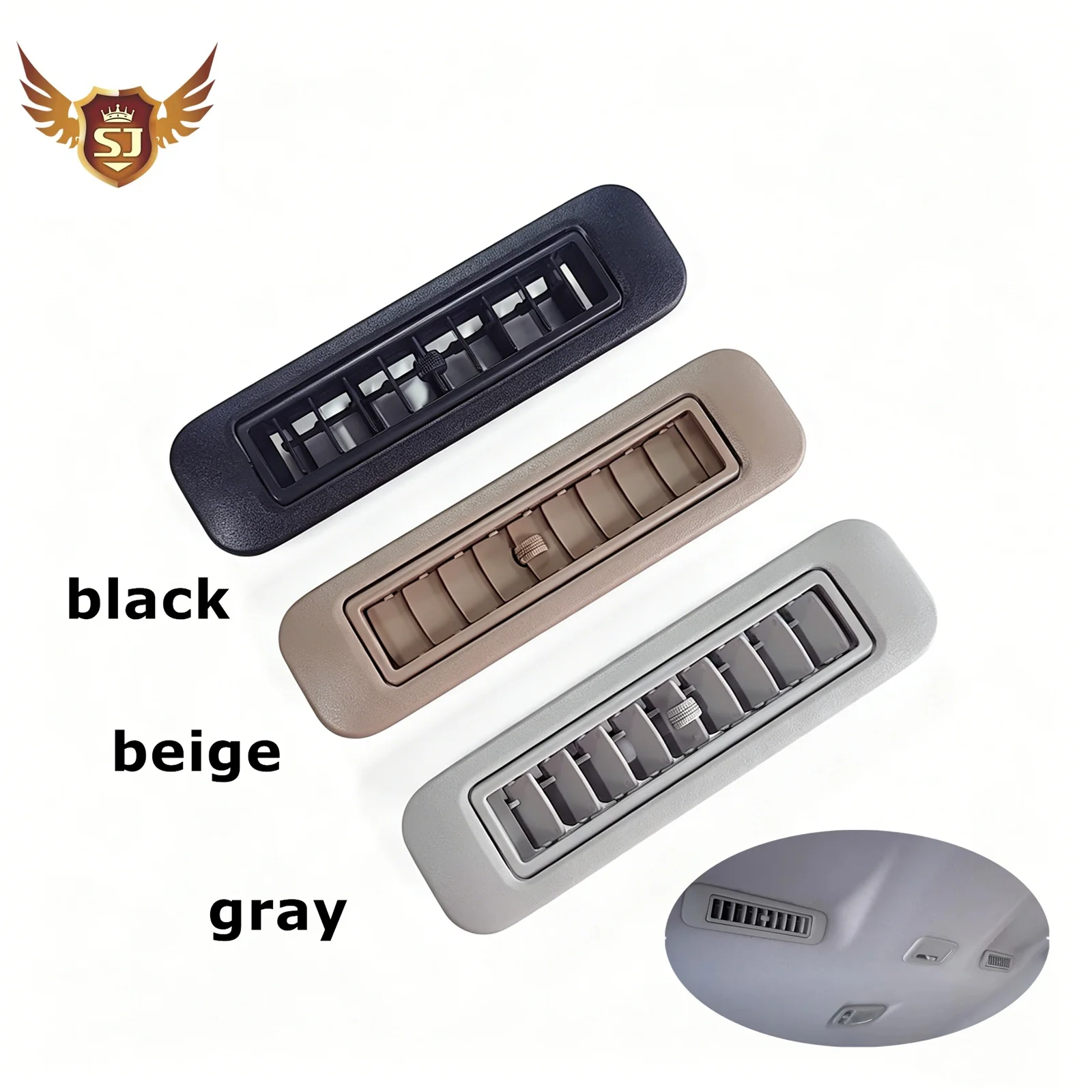 OUTLET ROOF AIR VENT FOR TOYOTA FORTUNER 2006-2014 GRAY BEIEG BLACK Textured Finish