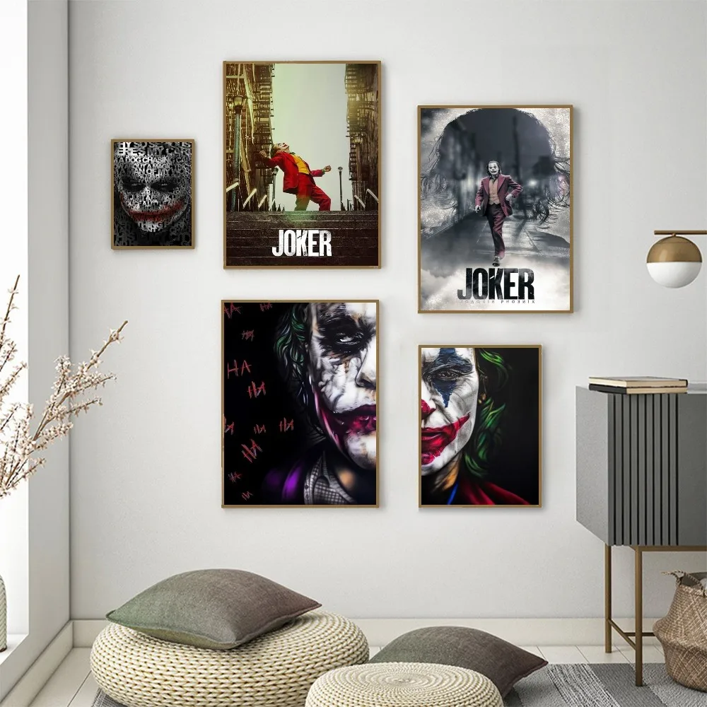 1PC Classic Movie Retro Print Poster Paper Waterproof HD Sticker J-joker H-Harley Quinn Bedroom Home Living Room Bar Wall Decor