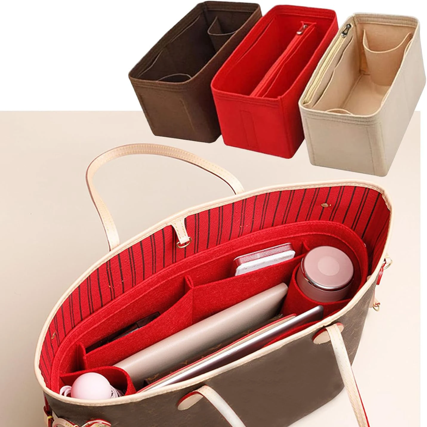 เม็ดมีดกระเป๋าสําหรับ Speedy 25/30 Organizer Insert สําหรับกระเป๋า monogram, เม็ดมีดป้องกันกระเป๋าถือ ​ กระเป๋าโท้ทและที่เก็บกระเป๋าถือ