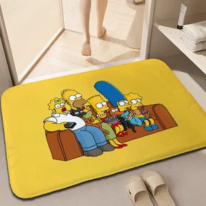 S-Simpsons-Aesthetic Doormat للمدخل والأريكة ، والديكور المخصص ، وسجادة غرفة النوم للمطبخ ، وسجادة الضوضاء أفضل 10 مبيعا من عائلة سمبسون غامضة - رقم 1