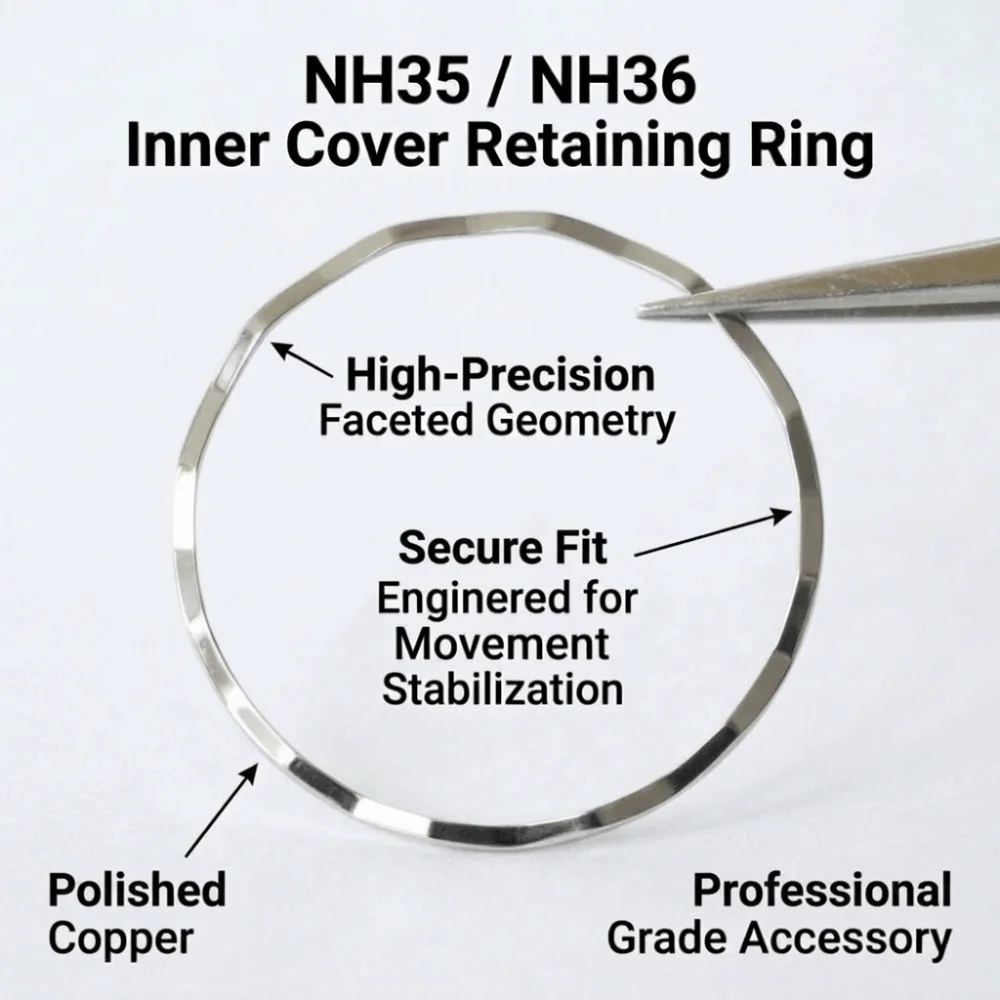 2pcs Steel Watch Holding Ring Fixing Anti Shock Movement Holder Spacer 29.5mm Inner Cover Holder for NH36 NH35 NH34 Movement