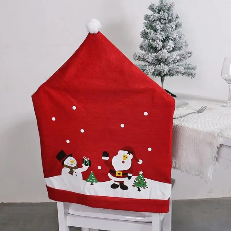  Christmas Soft Chair Cover Comfortable Fabric Seasonal Celebration