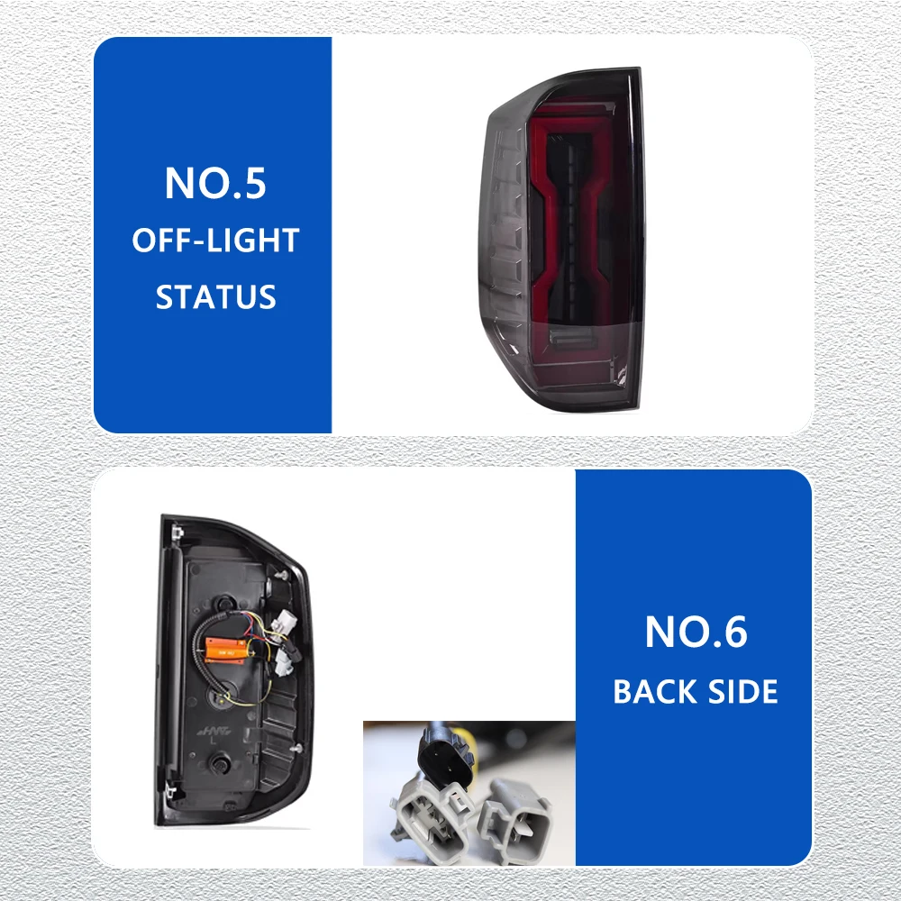 Feux arrière LED pour Toyota Tundra 14-20, nouveau style, feux arrière de voiture DRL, Signal d'assemblage, accessoires automobiles, lampe modifiée