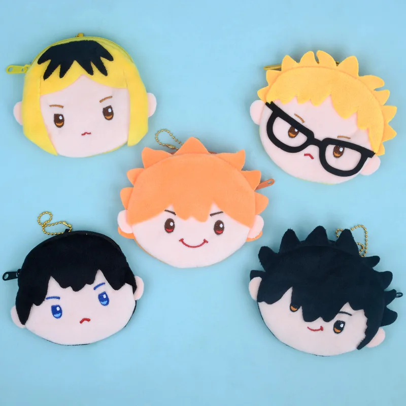 5 Stijl Nieuwe 12M Schattige Volleybal Junior Pluche Portemonnee Speelgoed Hinata Shoyo Tobio Kageyama Portemonnees Tas Sleutelhanger Geschenken