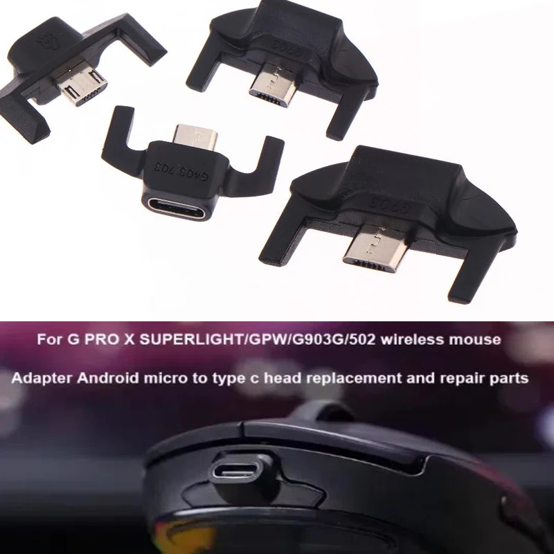 

For GPW/G903/G502 Wireless/G703 Mouse Universal Adapter Android Micro USB Head Replacement Repair Parts