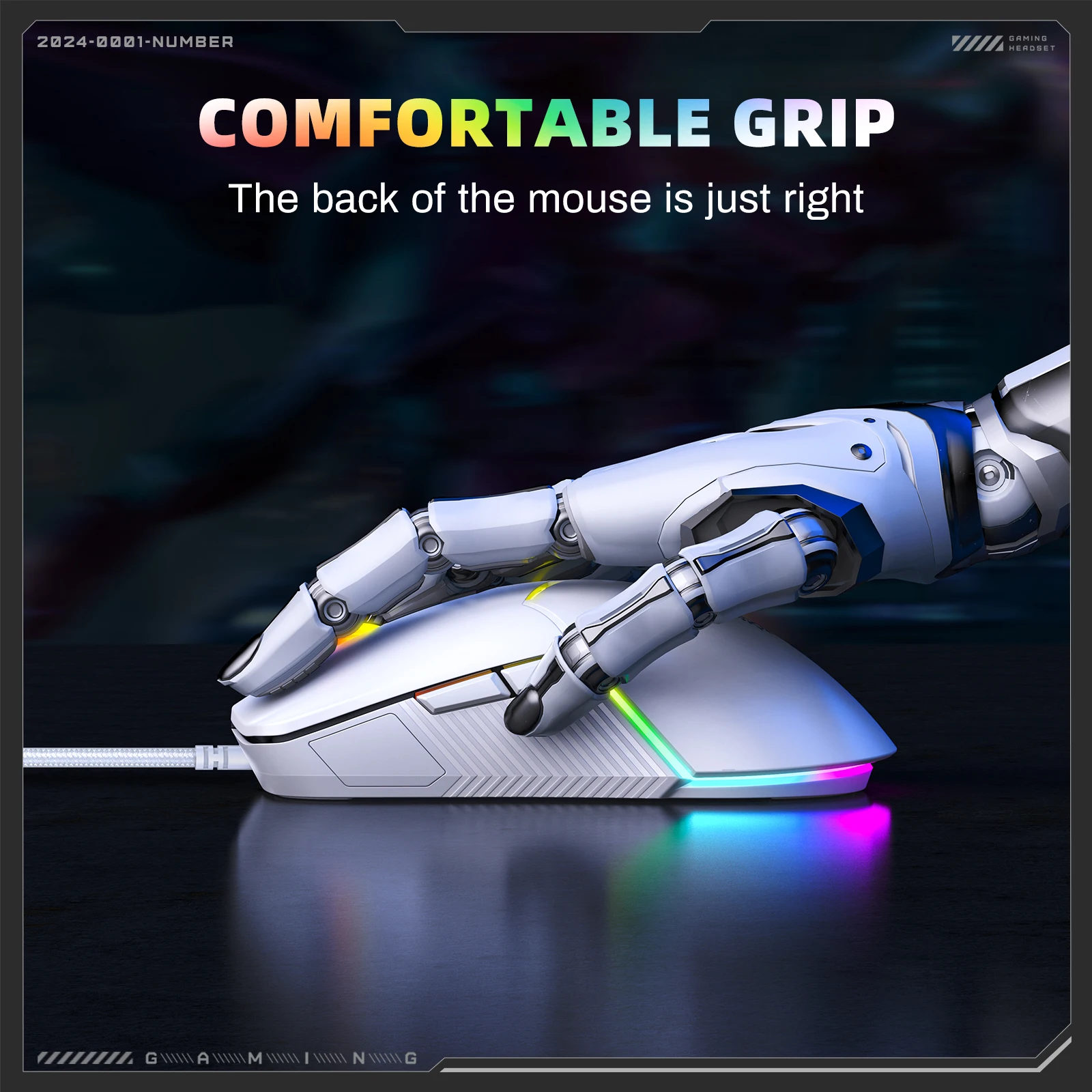 2025 New Colorful RGB Backlight Wired Esport Gaming Mouse Macro Programming Definition Ergonomic Optical Mice For Laptop Desktop