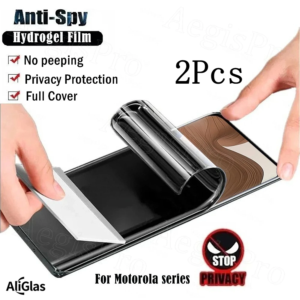 

2PCS Inner External Privacy Anti-Spy Hydrogel Film for Motorola Moto 40 50 60 Ultra Plus Edge 60 fusion Soft Screen Protector