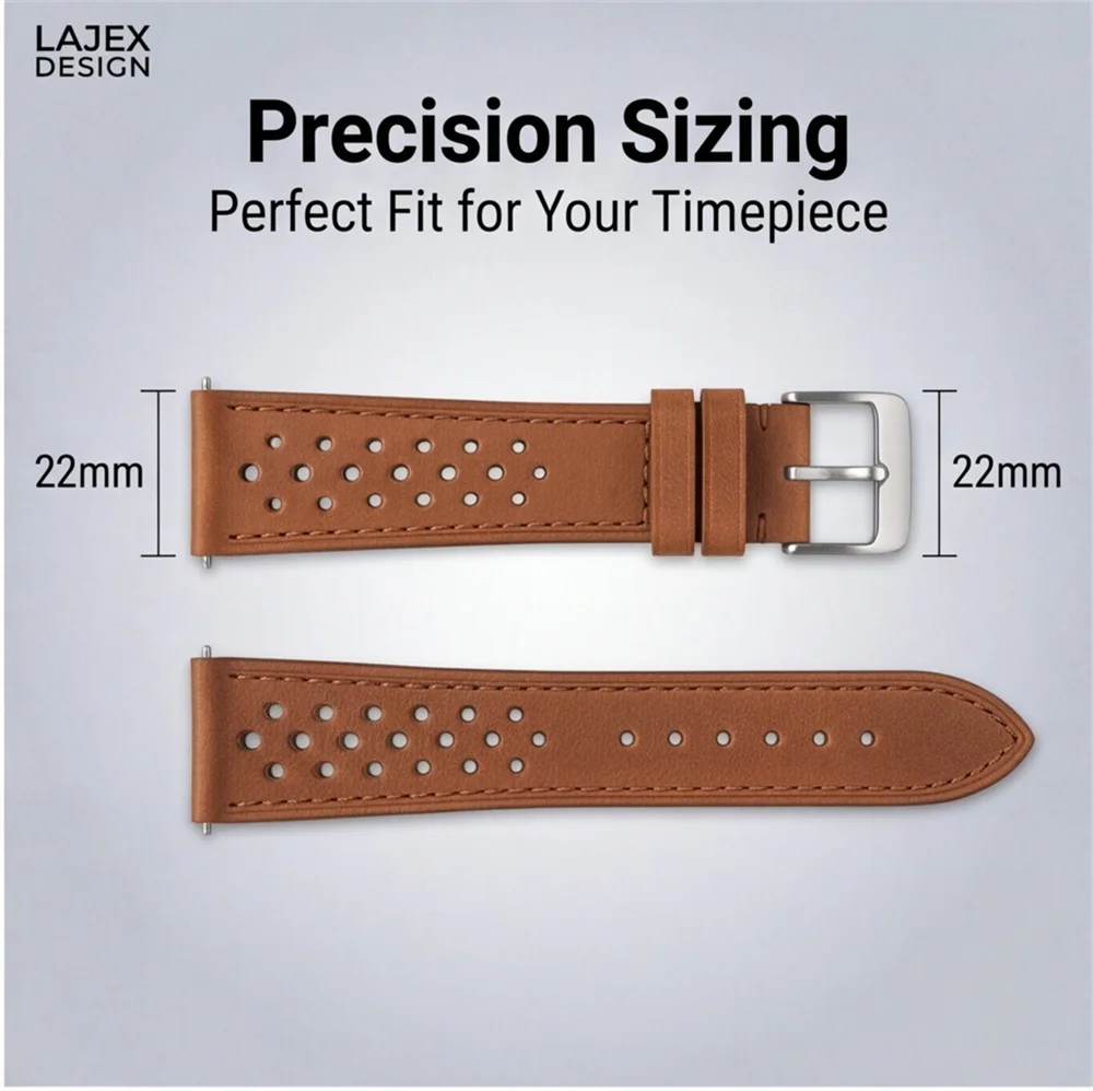 Quick Release Vintage Genuine Leather Watch Band 22mm Fit Men Women Breathable Watch Strap Bracelet Custom Logo Available