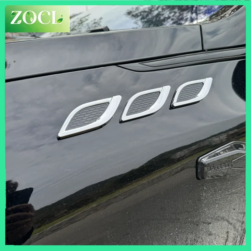 New For JAECOO J6 Chery iCAR 03 2024 Car Side Panel Shark Fin Trim Sticker Vehicle Body Shark Gill Vent Decal 3D Raised Decal