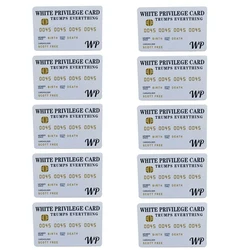 10 PCS White Privilege Card Trumps Everything Credit Card Sets, Wallet Insert Card Romantic Card Business Gifts