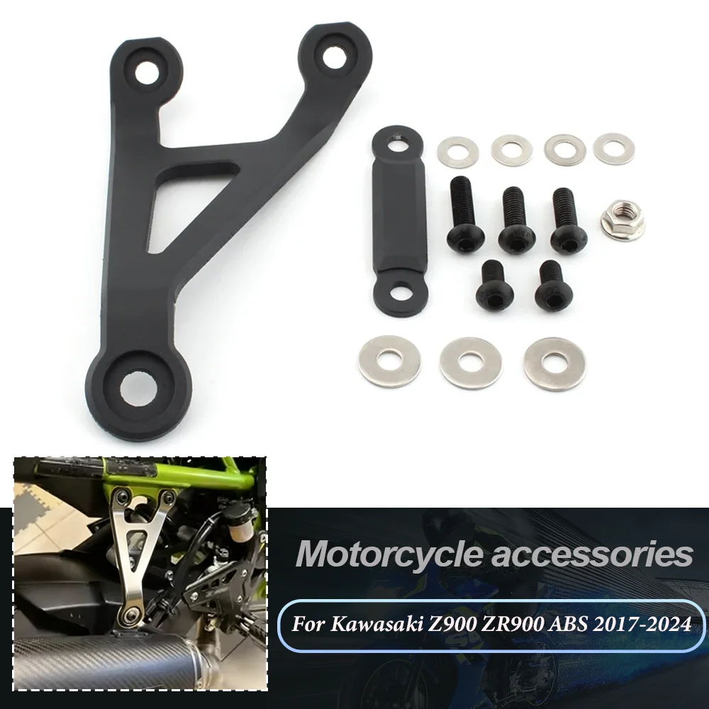 

Motorcycle parts exhaust pipe bracket and rear pedal fixing bracket For Kawasaki Z900 ZR900 zr 900 SE ABS 50th Anniversary 2022