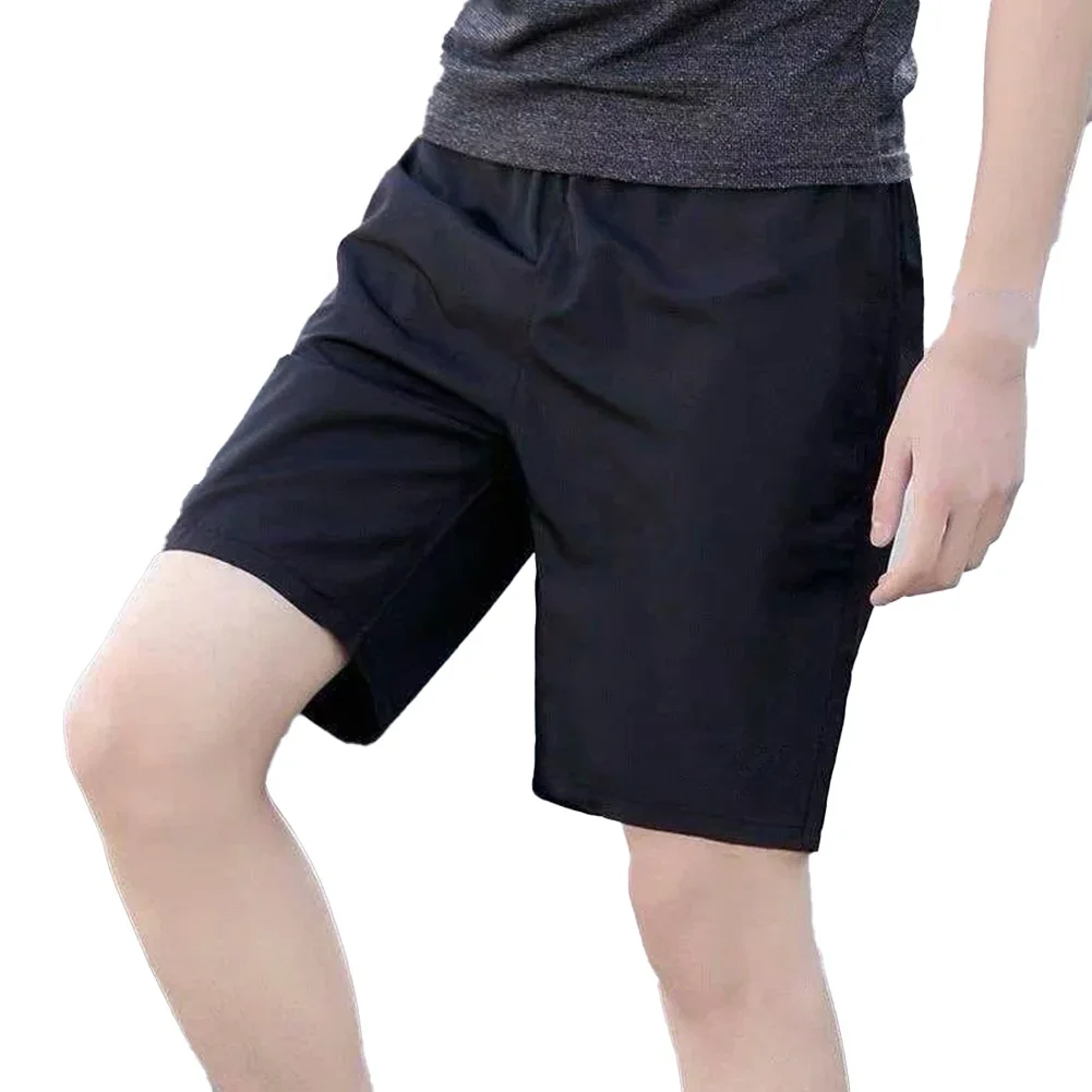 

Мужские дышащие шорты для бега, быстросохнущие повседневные пляжные брюки для фитнеса и бега, идеально подходят для летней спортивной одежды