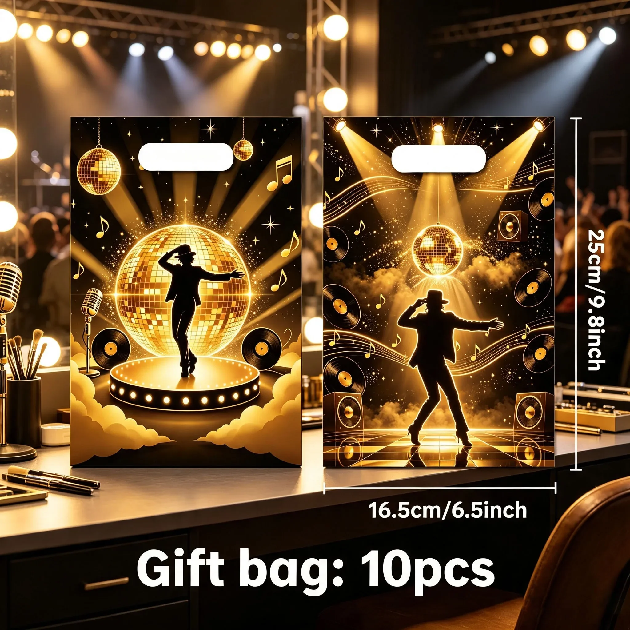 10-50Pcs Michael Jackson Birthday Party Favor Gift Bags Goodie Bag Stuffers Filler Reward Prize Treat Bag Gift Packaging Bags view 6