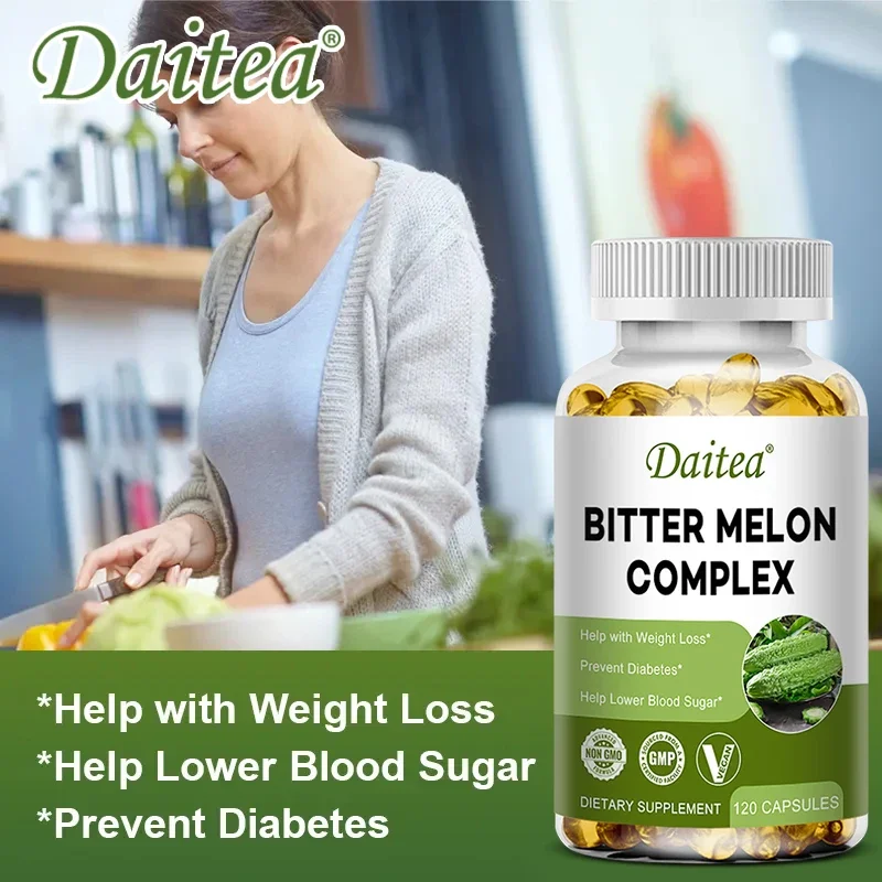 Natural bitter melon extract capsules help lower blood sugar, prevent heatstroke, and supplement daily multivitamins to burn fat