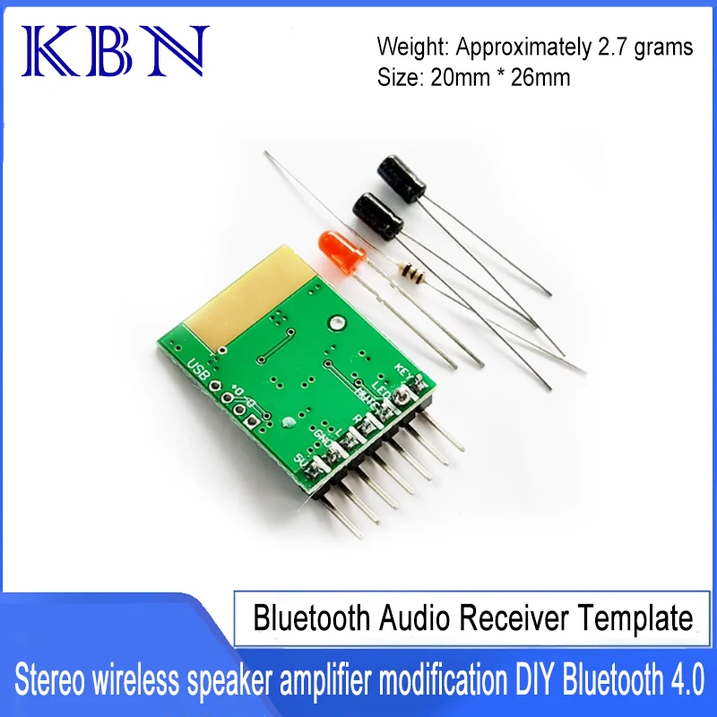 For Bluetooth audio receiver template, stereo wireless speaker, power amplifier modified DIY  module 4.0