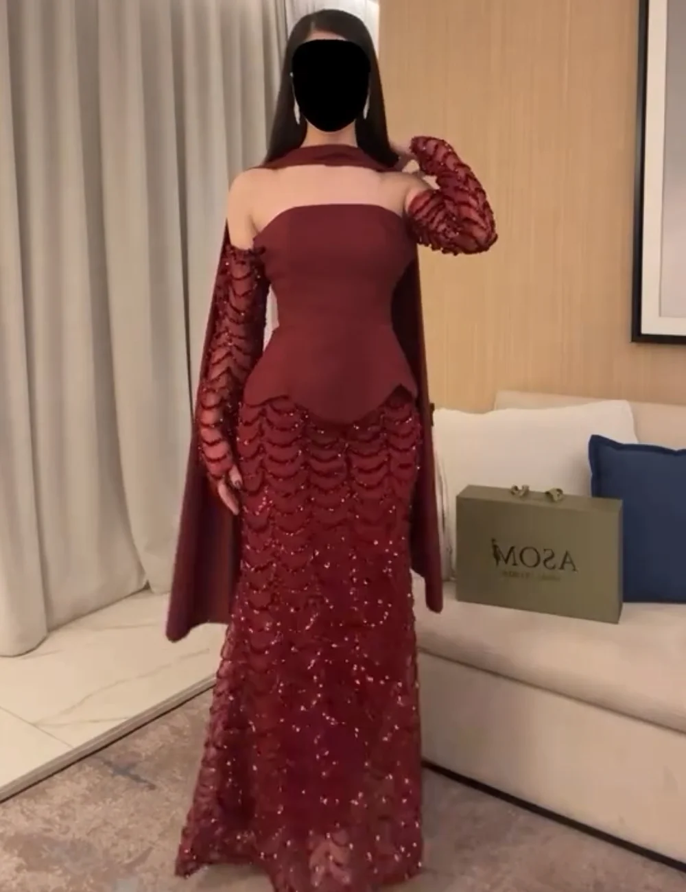 

Customized Modern Style Jersey Pleat Sequined Pattern Trumpet Strapless Long Bespoke Occasion Homecoming Dresses Sparkle