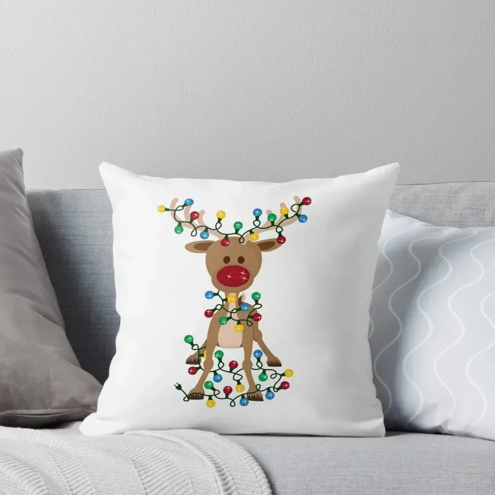 

Adorable Reindeer Throw Pillow Decorative pillowcase Luxury Cushion Cover Custom Cushion pillow