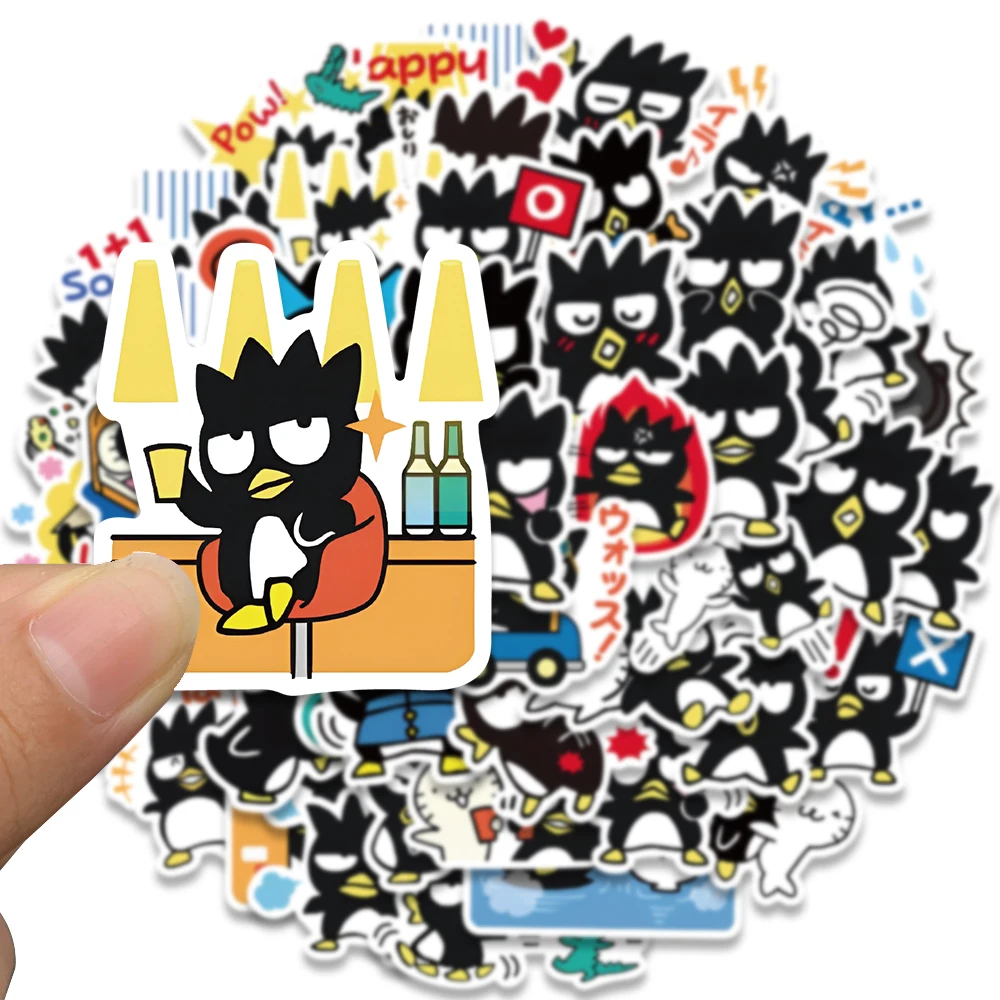 50/100PCS Sanrio Bad Badtz Maru Penguin Anime Stickers Cute Toy Decal Diary Scrapbooking Laptop Car Suitcase Bike Sticker Gift