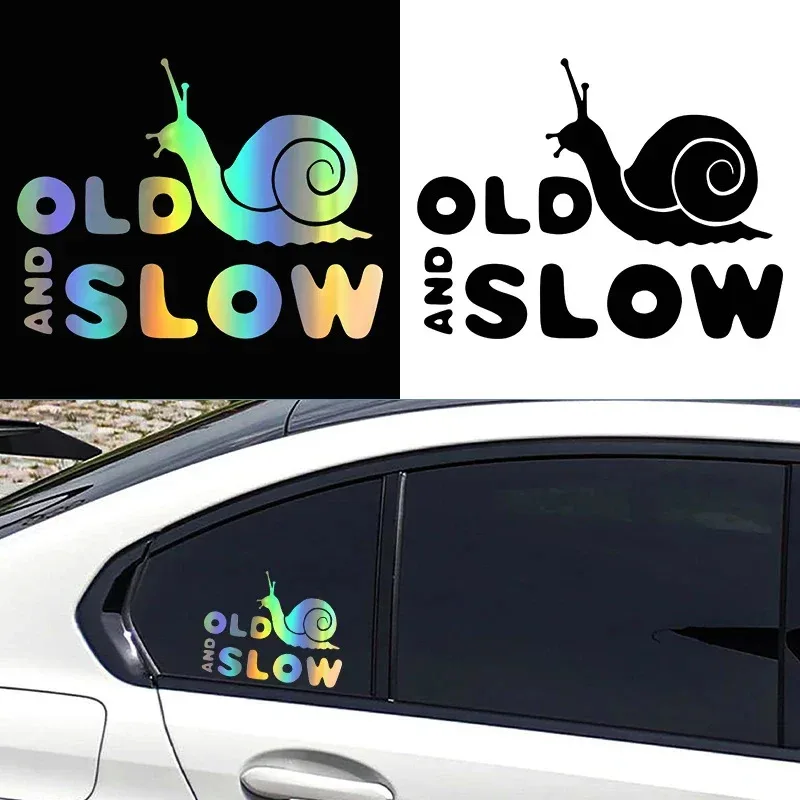16.8*12.9CM Interesting cute Funny Old and Slow Graphical Vinyl Car Stickers Decal