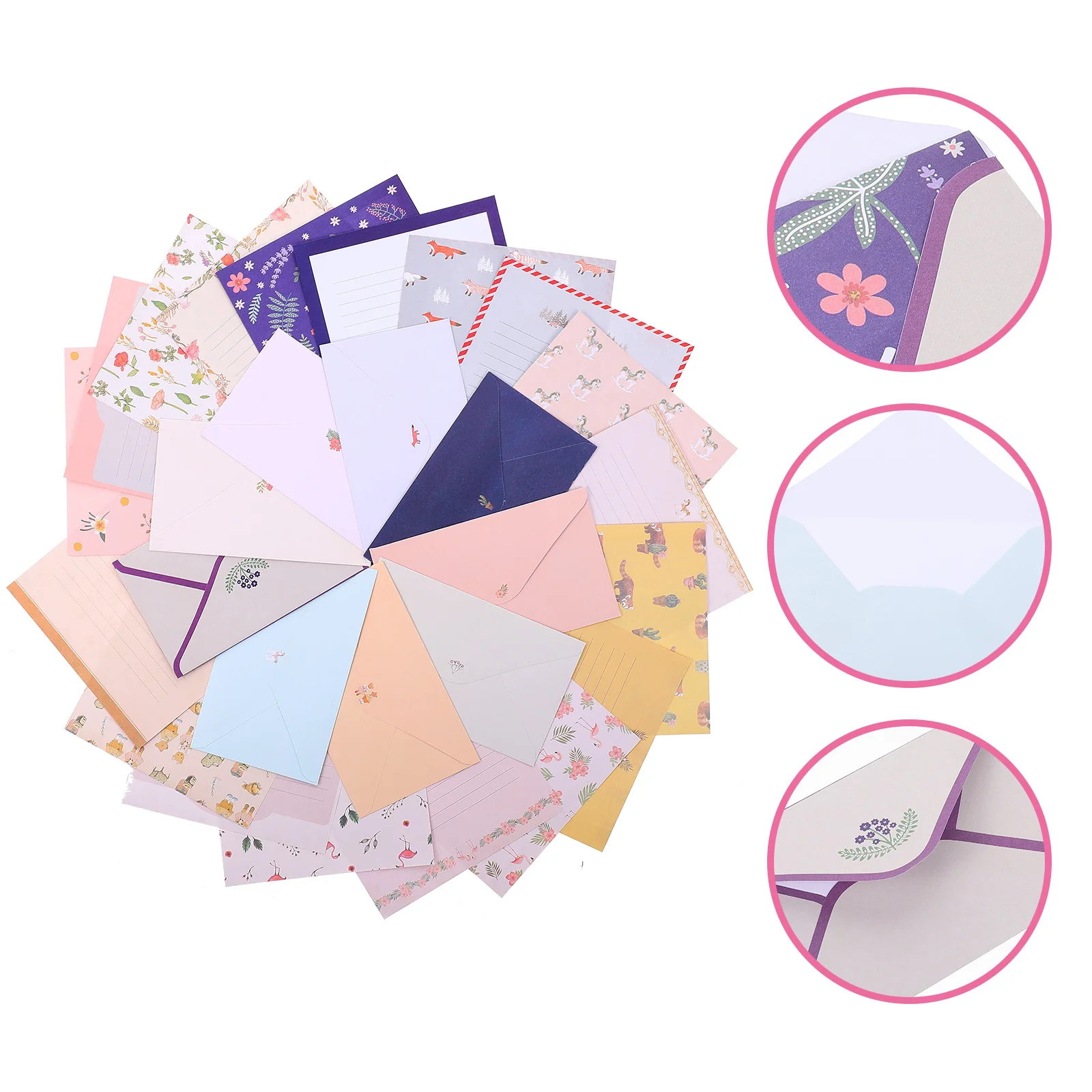 9 Sets Cute Stationary Stationery Paper and Envelop Package Packing Envelopes Card