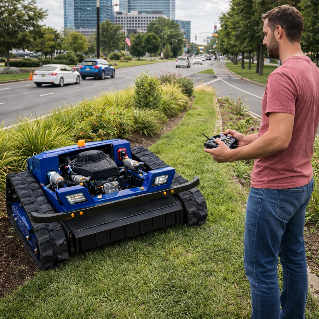 

Индивидуальная новая обновленная профессиональная гусеничная газонокосилка - сверхмощная ширина резки 550 мм для сельскохозяйственной прополки