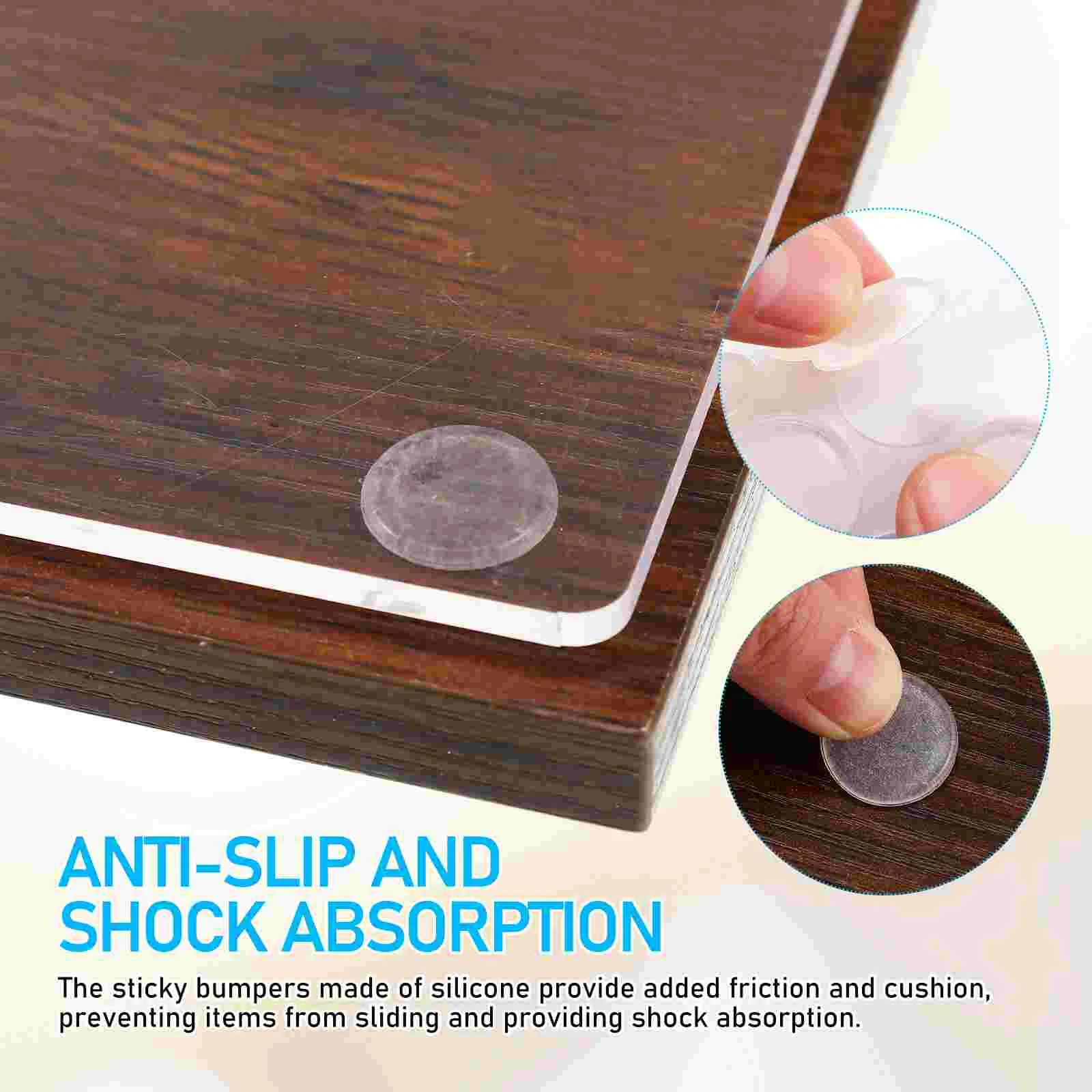 Almohadillas de mesa con junta de vidrio, protectores de gabinete de Gel de sílice antideslizantes para gabinetes de cocina