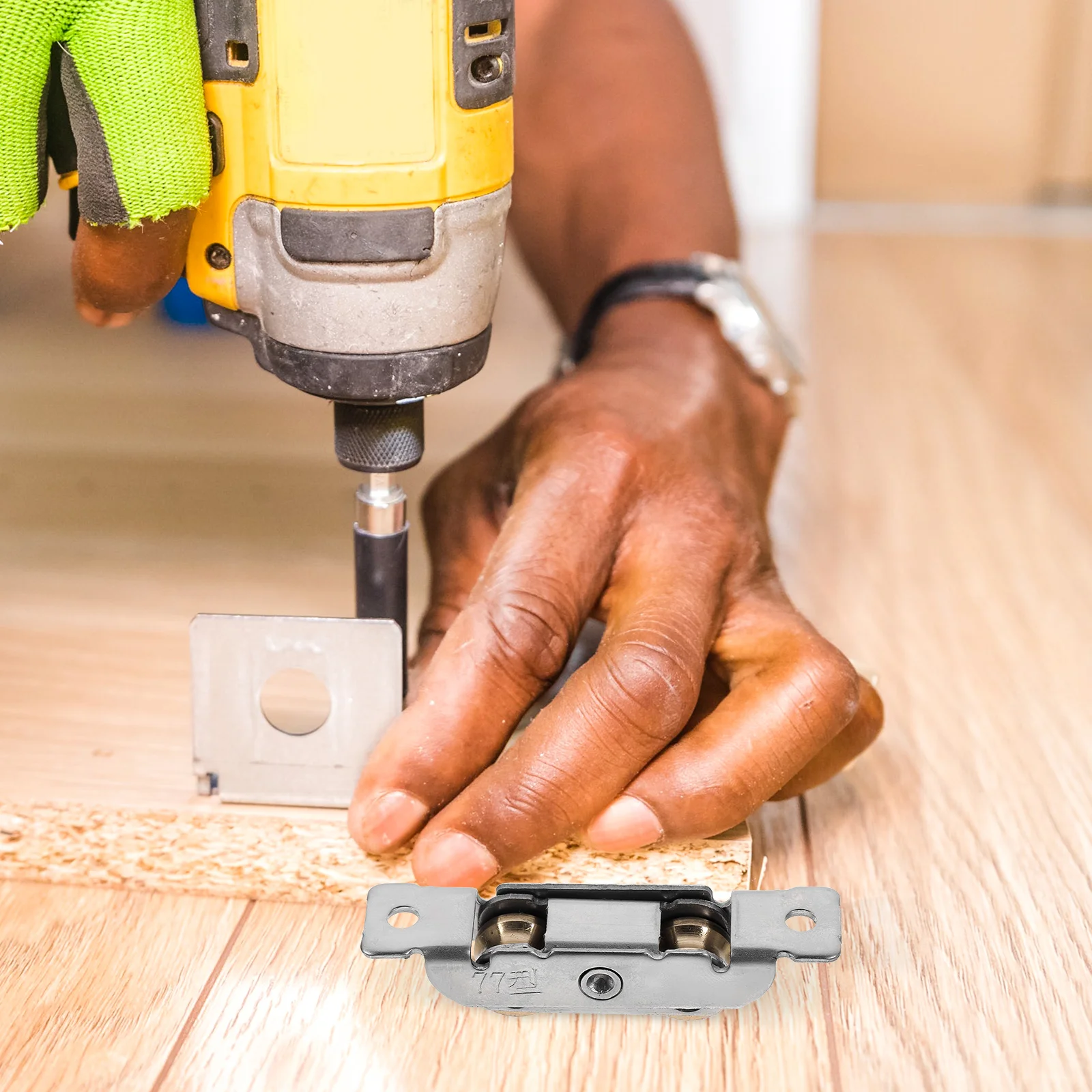 

2Pcs Sliding Door Wheel Stainless Steel Sliding Pulley for Glass Door Wardrobe Cabinet Smooth Rolling Replacement Kit