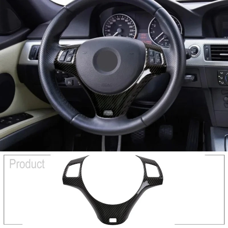 

For BMW 3 Series E90 E92 2005-2012 ABS Matt Black Car Steering Wheel Frame Cover Trim Sticker Car Accessories para auto