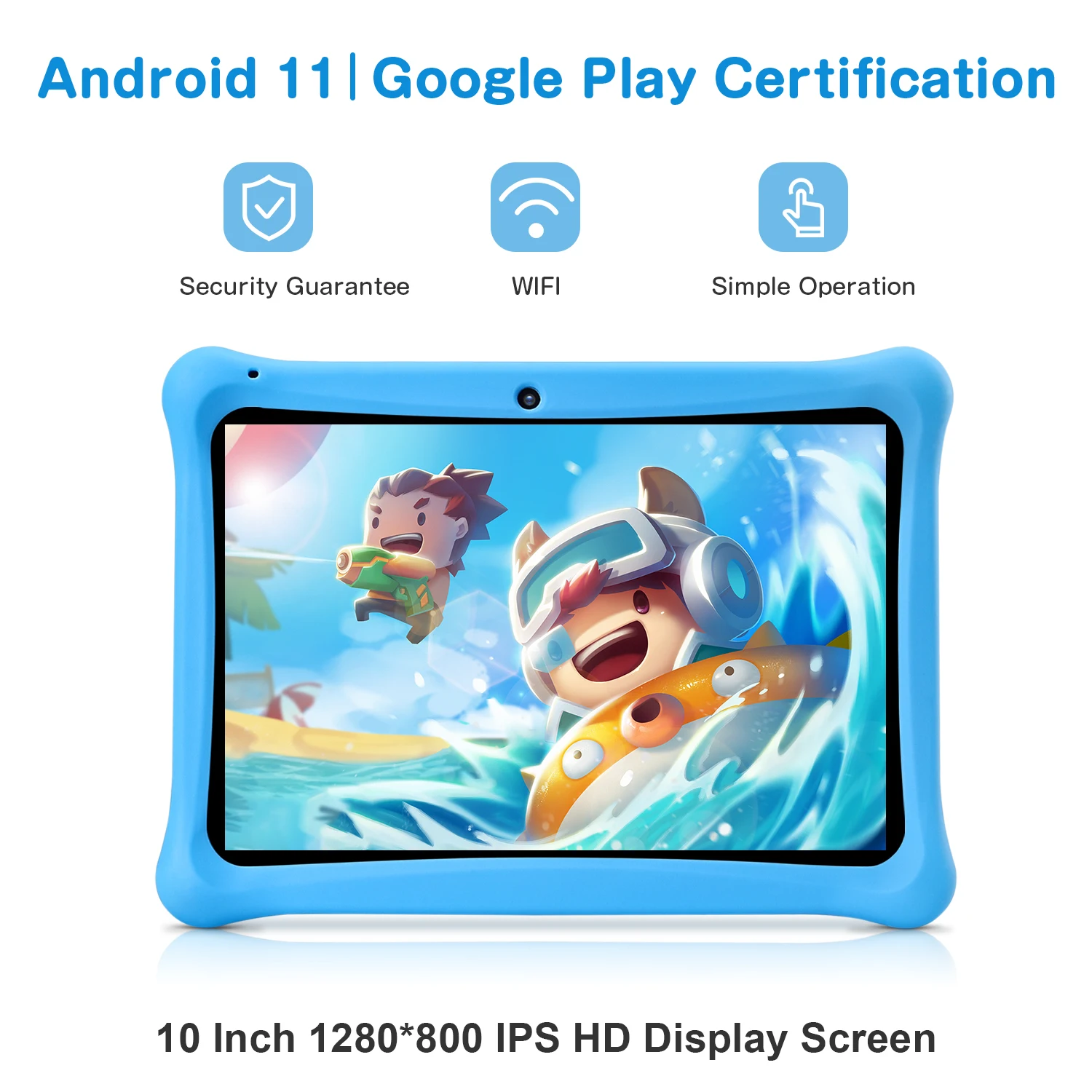 10 zoll Android Kinder Tablet PC Für Studie Bildung Kinder Tablet Mit Silikon Fall 2 + 32GB Google Spielen wiFi Tablet mit Halter