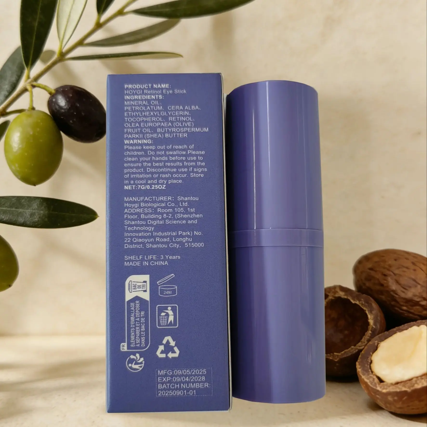 保湿アイクリームスティック、小じわを改善、肌の引き締めトリートメント。 クマやむくみのための保湿アイクリーム。