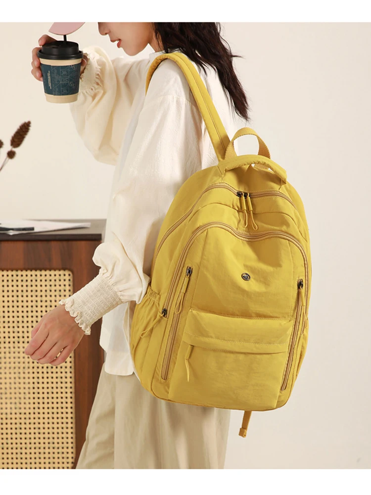 

Casual Oxford Fabric Women's Backpack Lightweight Travel Bag Waterproof Nylon Bookbag Leisure Style 2025 New Fashion Tour Bag