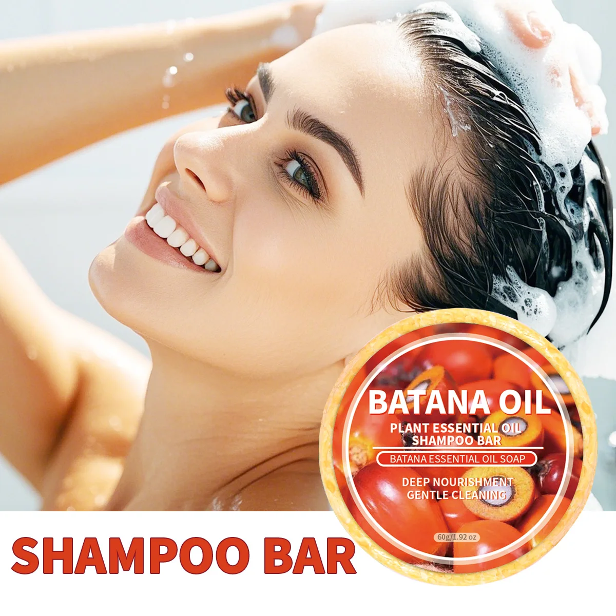 

60g F+ Hot Selling Organic Ginger Solid Shampoo Bar Handmade Soap Ginger Oil Control Shampoo Bar