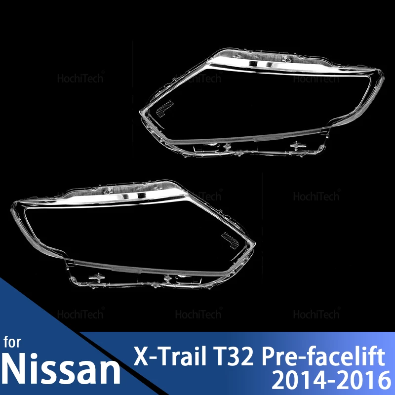 

For Nissan X-Trail 2014 2015 2016 Auto Front Headlight Cover Transparent Glass Headlamps Lampshade Lamp Shell Masks