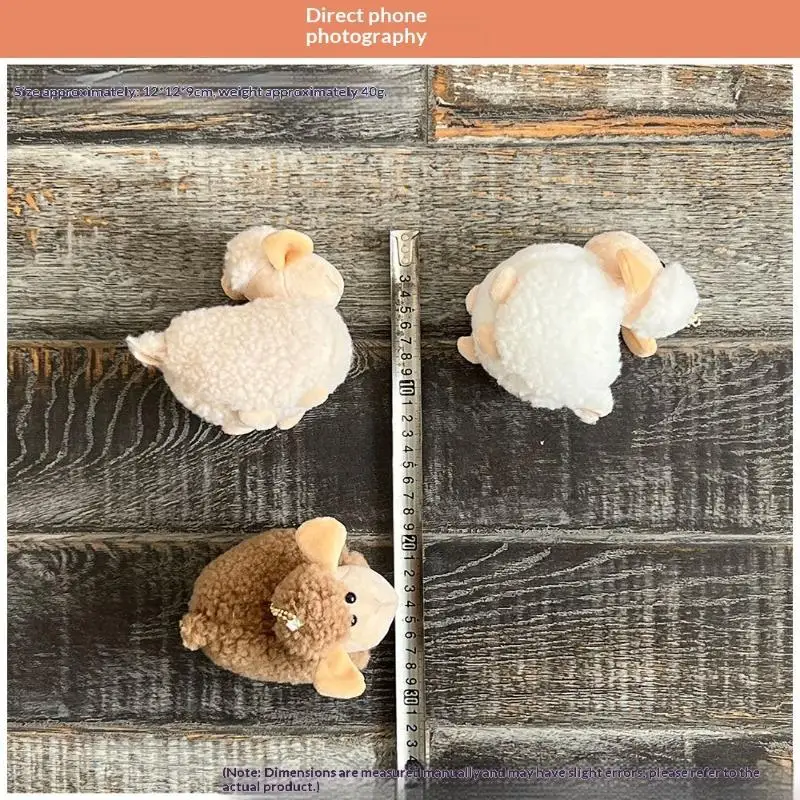 Weicher, flauschiger Schaf-Plüsch-Anhänger, bezauberndes Aussehen, sanfte Haptik, tolle Taschendekoration, Geschenk für Kinder und Freunde. – Detail 7