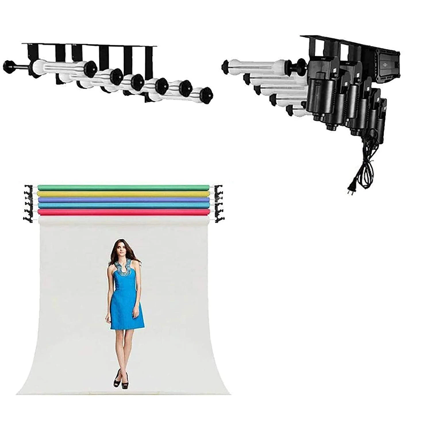 Remote Motorized Electric Wall Ceiling Mount Background Support System 3roll or 4 roll or 6 roll