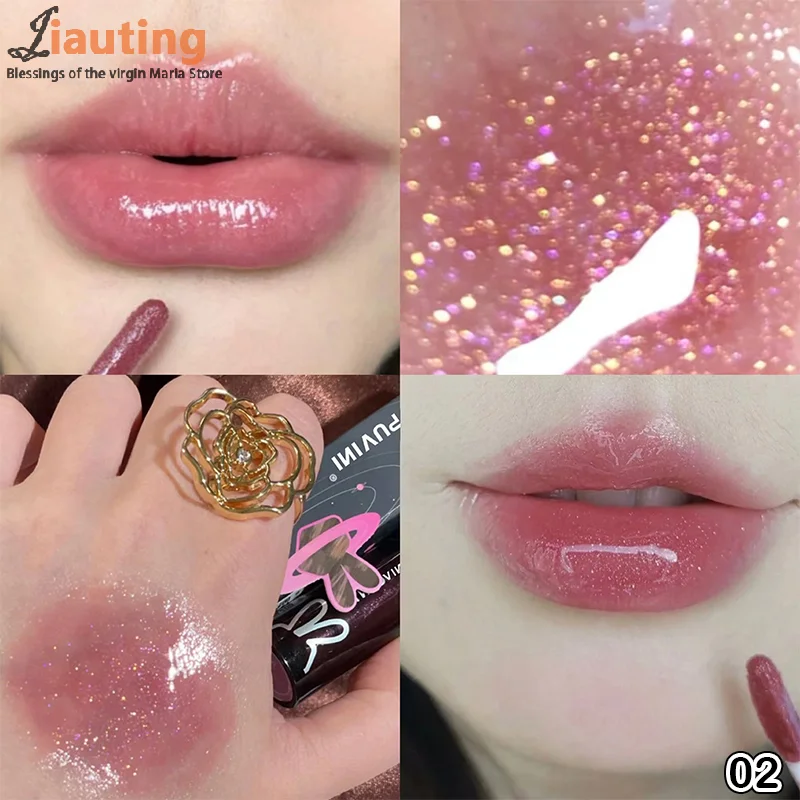 Błyszczyk do ust Cappuvini Water Glazed Mirror, makijaż, kryształowa galaretka, nawilżający błyszczyk do ust, długotrwały kolor, płynna pomadka, kosmetyki