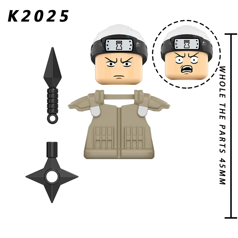 Bloc de construction de figurines, série de personnages d'anime japonais, accessoires MOC, équipement de Combat de tête, jouets pour enfants, cadeau KDL804