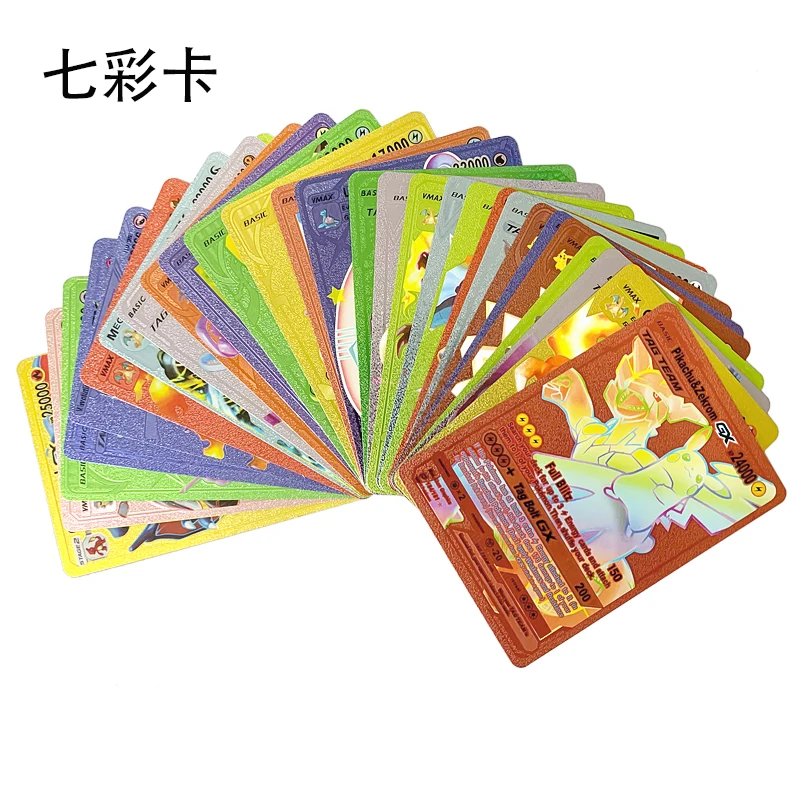 81-36 Pcs Carte Pokemon Tedesco Spagnolo Francese Inglese Vmax GX Carta di Energia Pikachu Rara Collezione Battle Trainer Ragazzi Regali Giocattoli