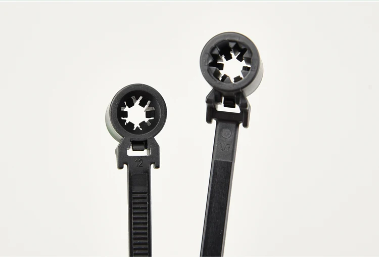 20 buah pengikat kabel mobil nilon hitam tali kabel otomatis mobil Push Mount pengikat kawat penahan klip penjepit tahan air