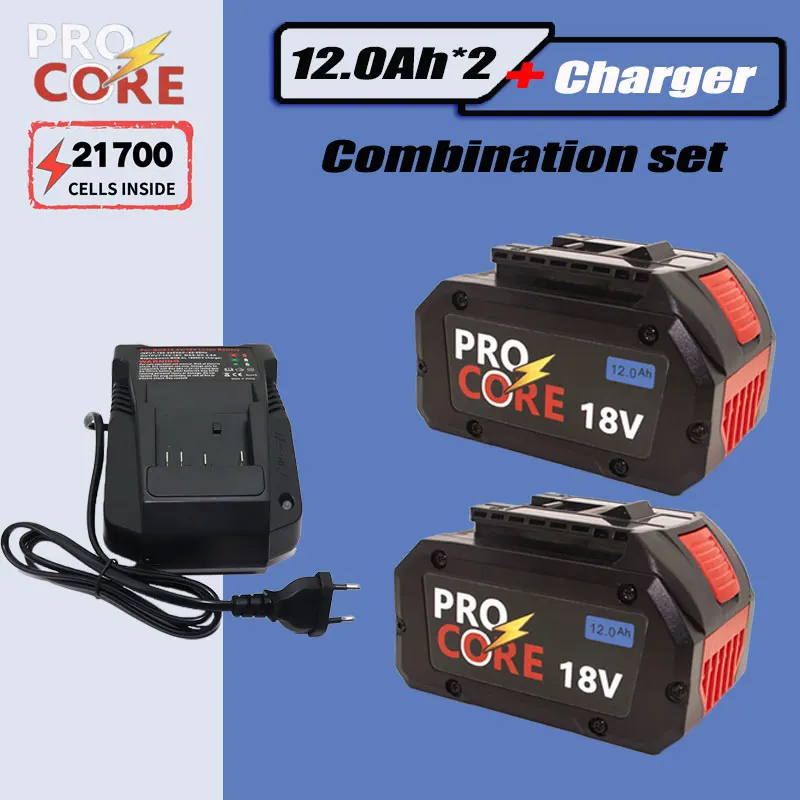 12Ah ProCORE replacement battery for Bosch 18V cordless tools BAT609 BAT618 GBA18V 21700 high power 5C power cell combination