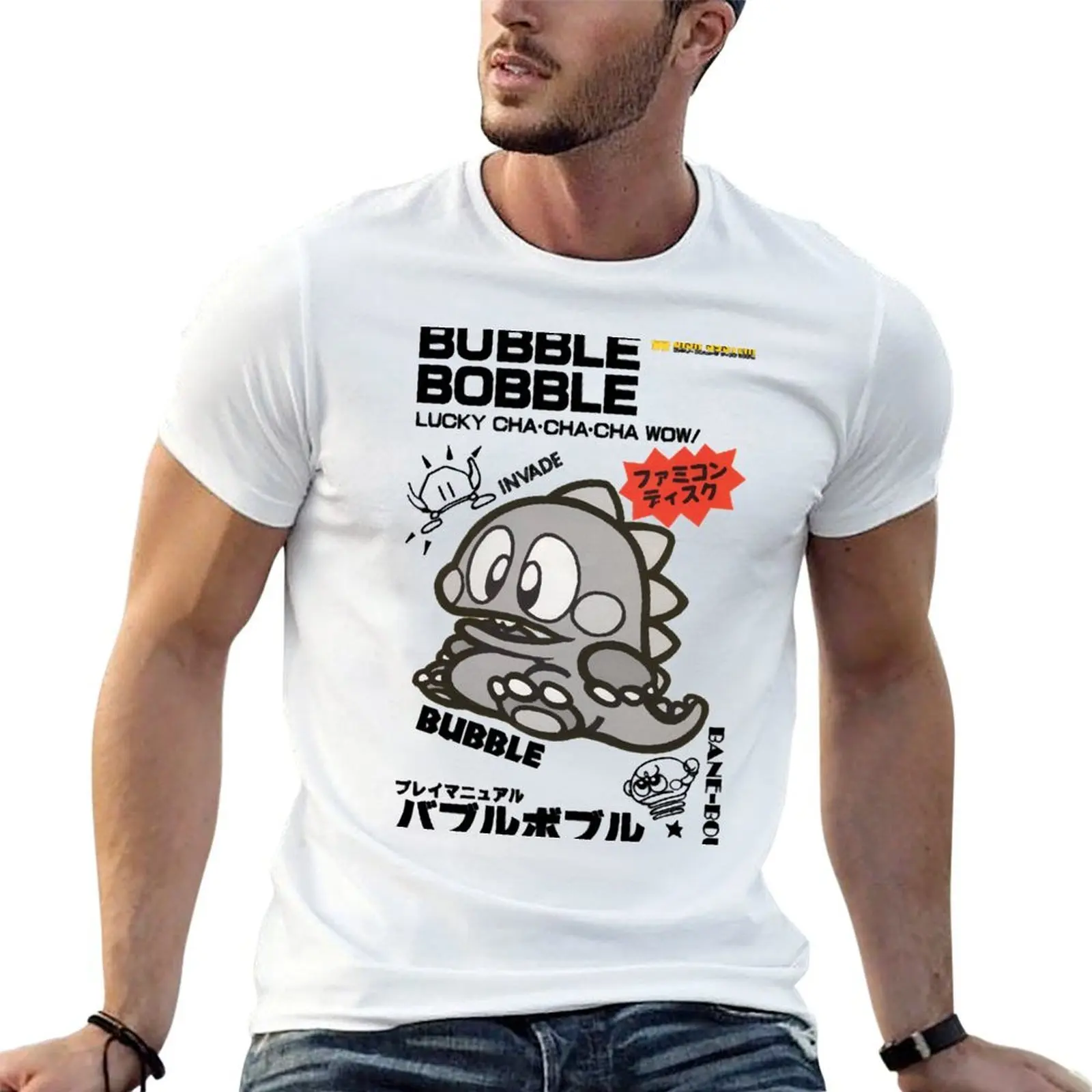 

100% t t graphic man for 100% cotton Bubble shirts cotton shirt Famicom men Bobbles T-Shirt Classic tees shirts man t