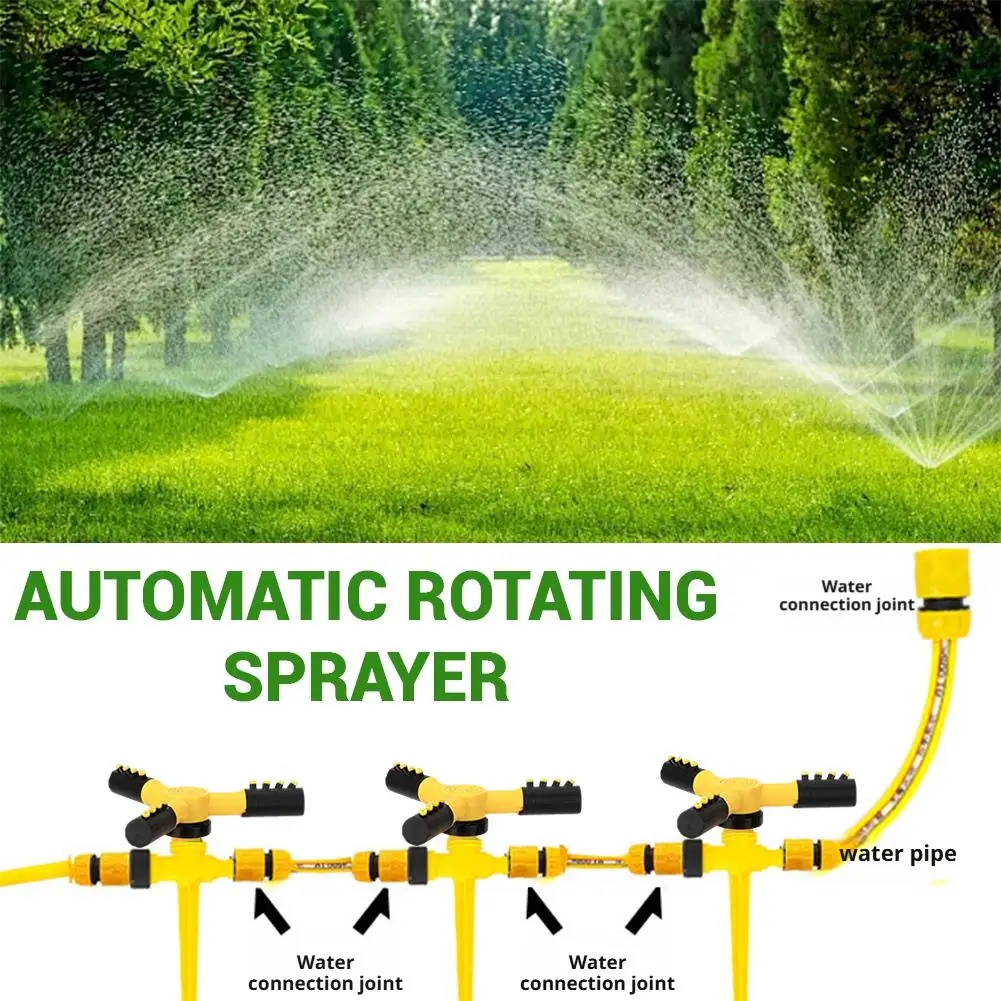 Arroseur de jardin rotatif à 360°, système d'irrigation réglable pour pelouse, pulvérisateur d'eau agricole efficace
