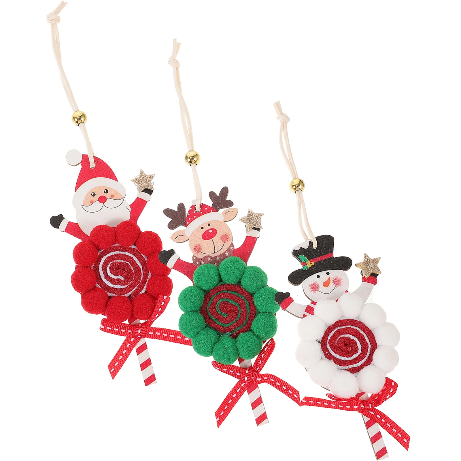 

3Pcs Christmas Tree Hanging Lollipop Decorations Xmas Tree Pendant Xmas Party Hanging Ornaments Christmas Ornaments
