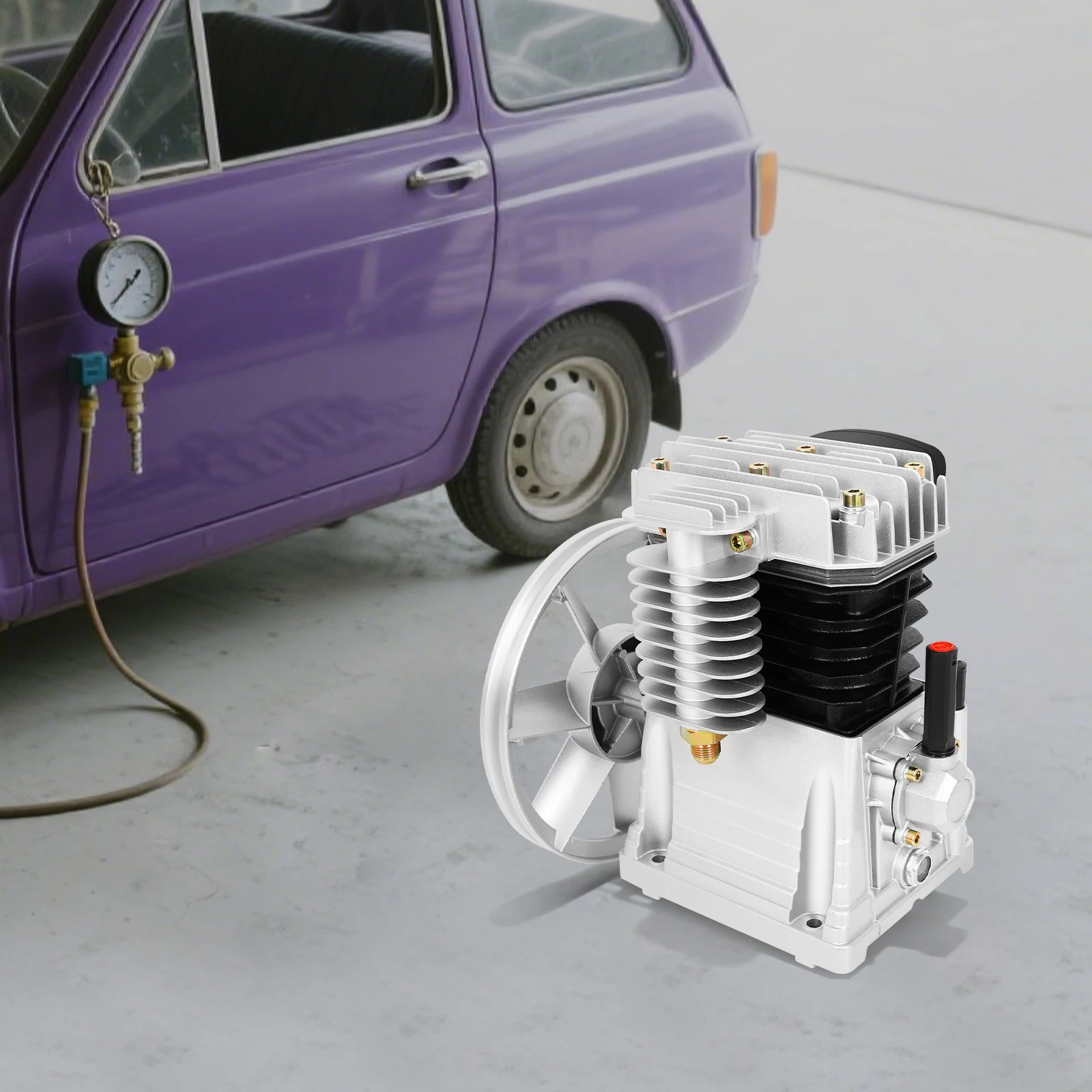 

Головка компрессорного насоса BYMAOCAR 960 об/мин, 420 л/мин, 3 л.с., 2 цилиндра, для пневмоинструмента