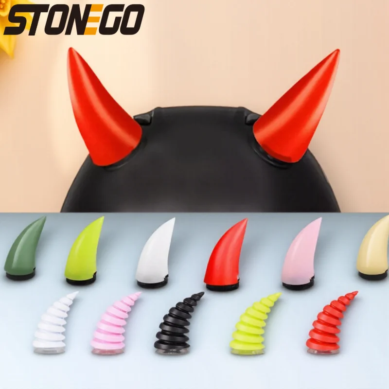 

Motorcycle Helmet Devil Horns Full Face Off Road Motocross Helmet Accessories Car Styling Headwear